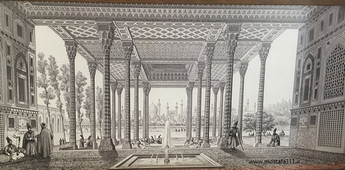 نقاشی مربوط به ساختمان های دوره صفویه در اصفهان